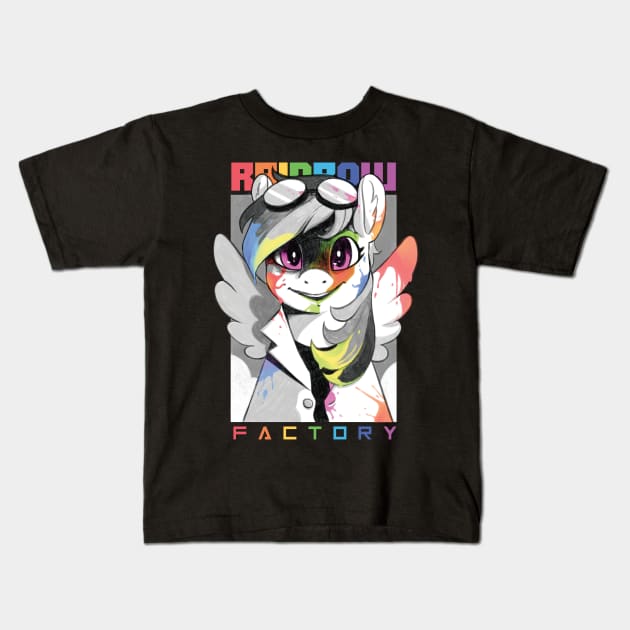 Rainbow Factory Kids T-Shirt by Agni